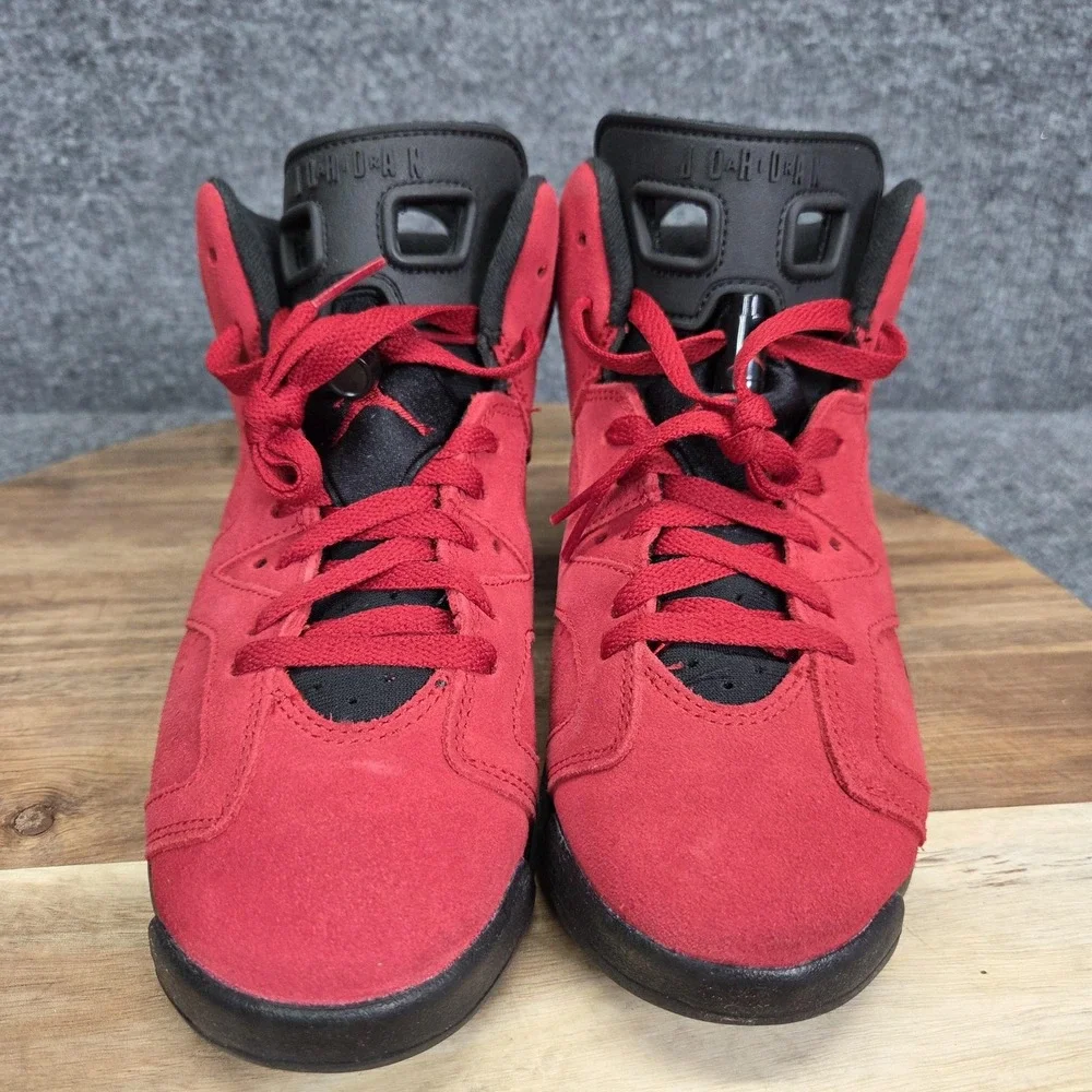 Nike Air Jordan 6‎ Retro GS Shoes Youth Size 5Y Toro Bravo Red Black 384665-600